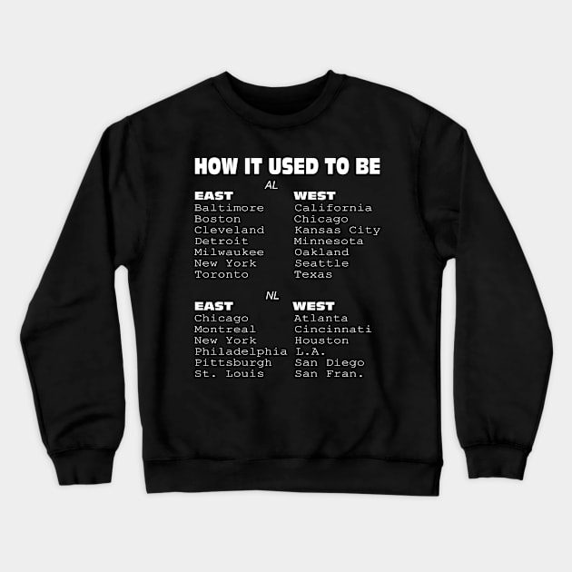 How it used to be MLB Baseball Shirt Crewneck Sweatshirt by Retro Sports